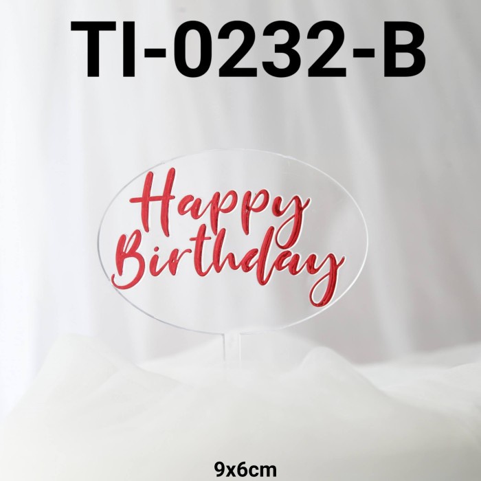 

GR-TI-0232 CAKE TOPPER TULISAN KUE TART HAPPY BIRTHDAY BENING PROMO TERBARU