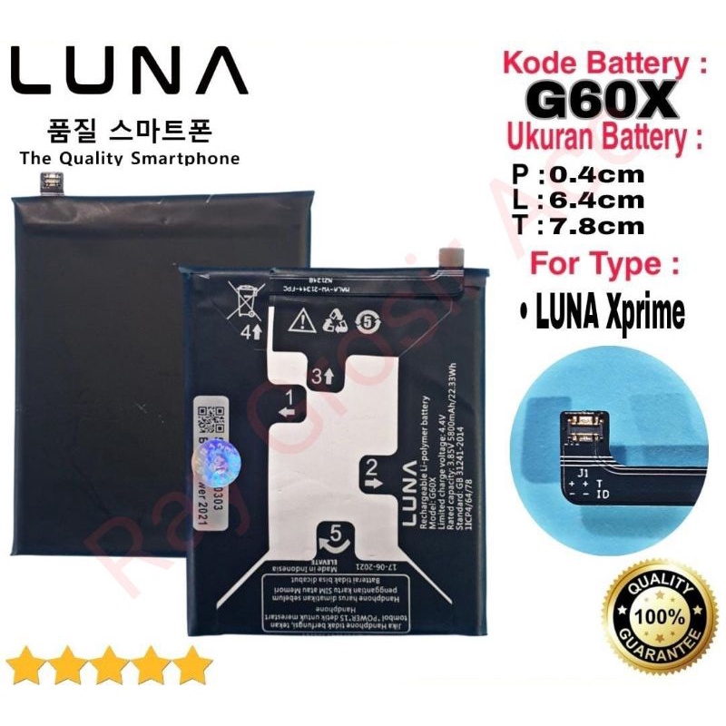 Baterai Original LUNA G60X X Prime XPRIME