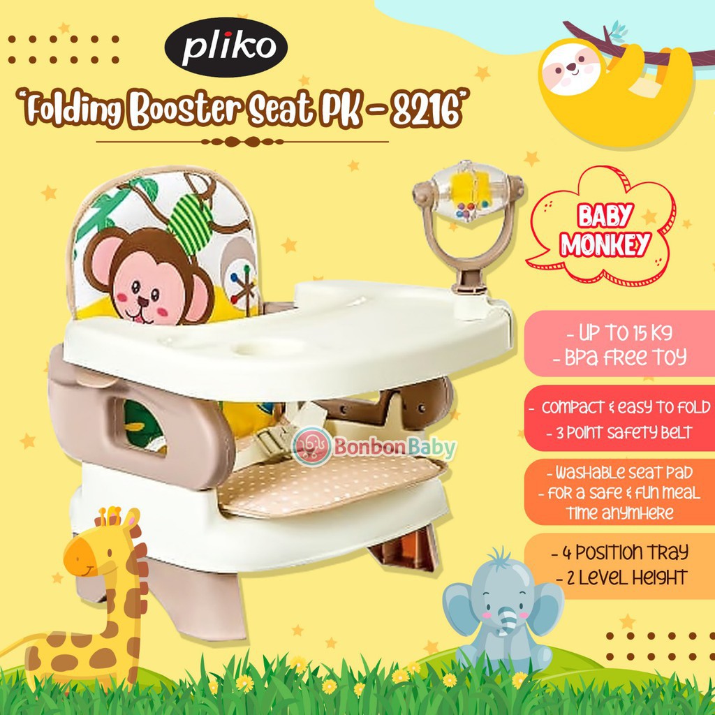 Makassar Promo! Kursi Makan Pliko Folding Booster Seat PK 8216