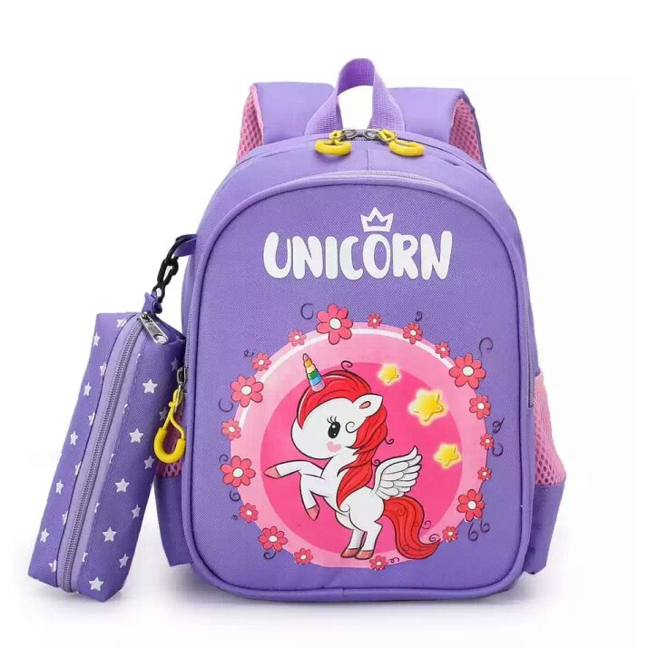 Tas Ransel Anak Tas Gaya Untuk Sekolah Terbaru Dengan Motif Unicron Dan Ada Tempat Pensil Nya