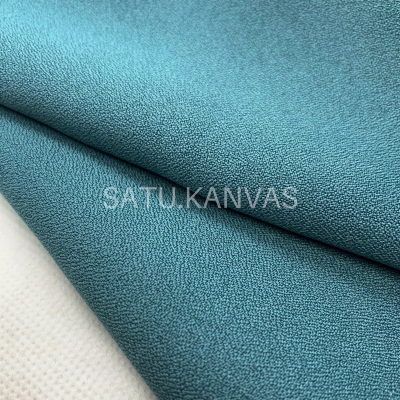 Kain MOSSCREPE / MOSCHINO murah ( 20 warna ) SERI 1-MAUI BLUE