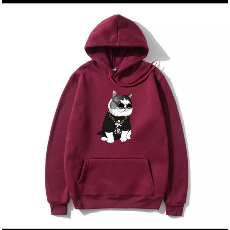 COD/DS/SWEATER HOODIE KUCING CAT size (M-L-XL)