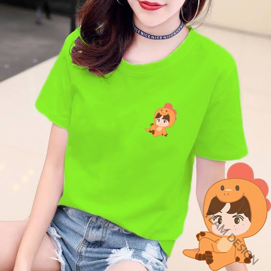 YOURSTYLE1119 - KAOS KARAKTER ORANGE REX DINO BAJU KAOS WANITA DISTRO UNISEX OVERSIZE JUMBO KEKINIAN