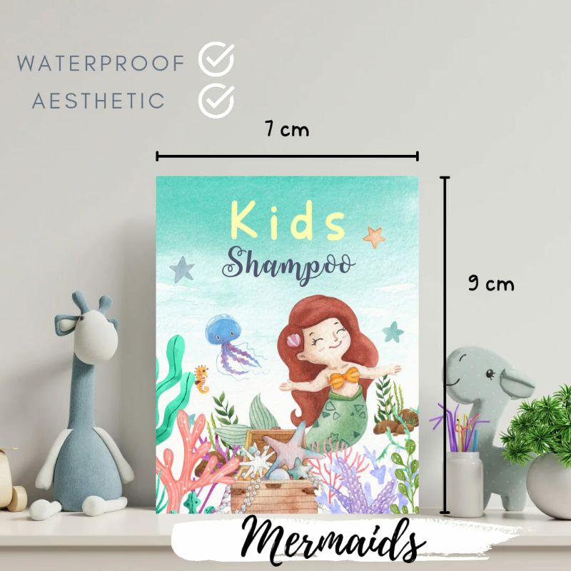 

Sticker Label Sabun Shampoo Aesthetic Kids Mermaid 7x9cm