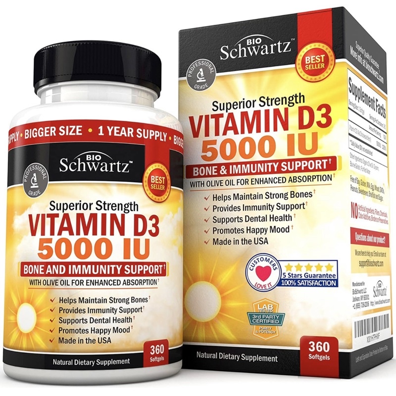 

BIO SCHWARTZ VITAMIN D3 5000 IU