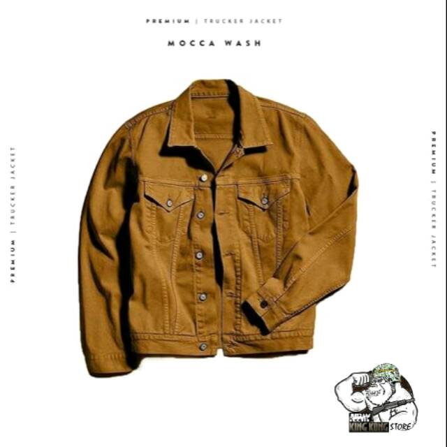 Jaket Jeans Oversize Mustard M - XXL