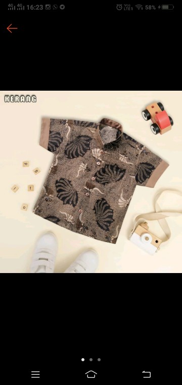 Couple Kemeja Batik Anak Dan Ayah Motif Kerang Ori By Rumah Kemeja