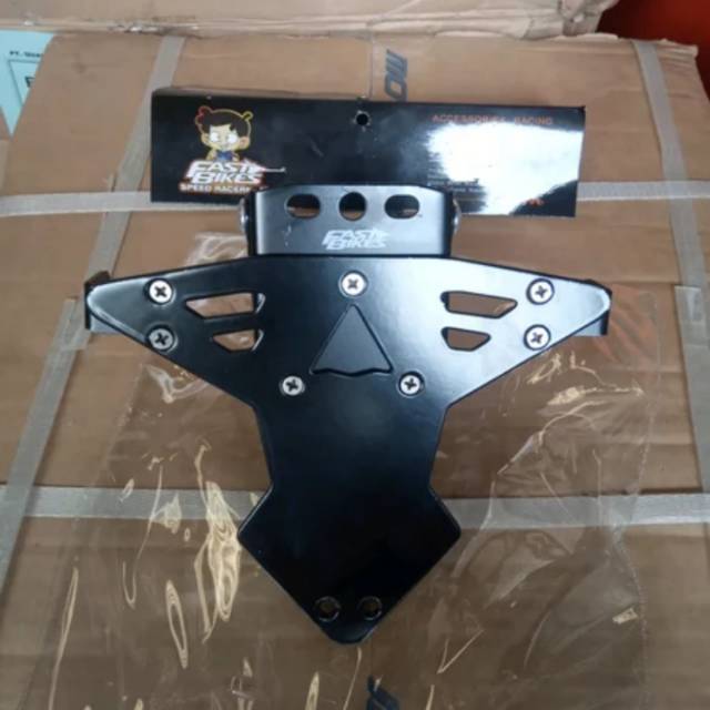 Tail tidy breket plat nomor fast bikes ninja 250 fi ninja 250 vixion r25 xabre dll ful cnc