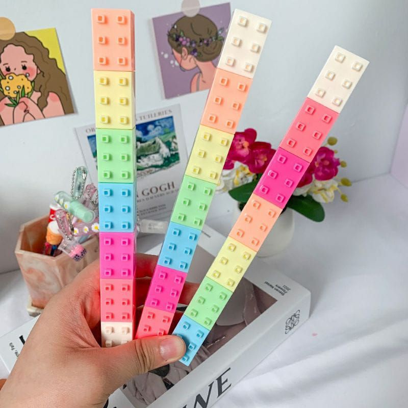 set highlighter Lego stabilo Lego isi 6 warna stabilo lucu murah stabilo unik murah stabilo murah at