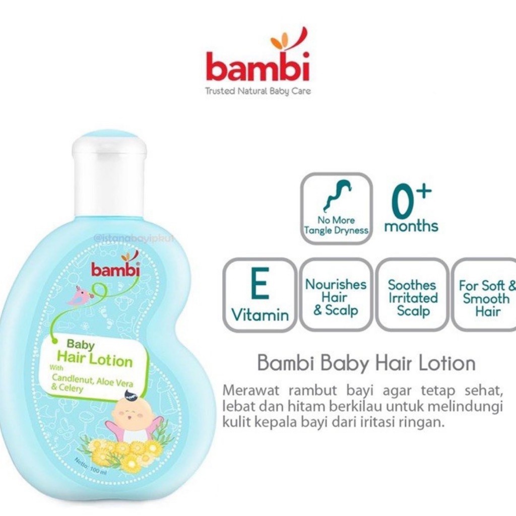 ♥BabyYank♥ Bambi Baby Hair Lotion With Candlenut, Aloe Vera &amp; Celery