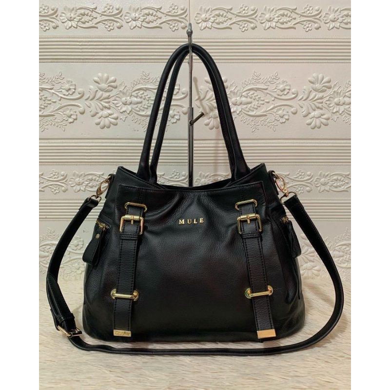 PL Tas Tote Sling Kulit mantul. Merek Mule