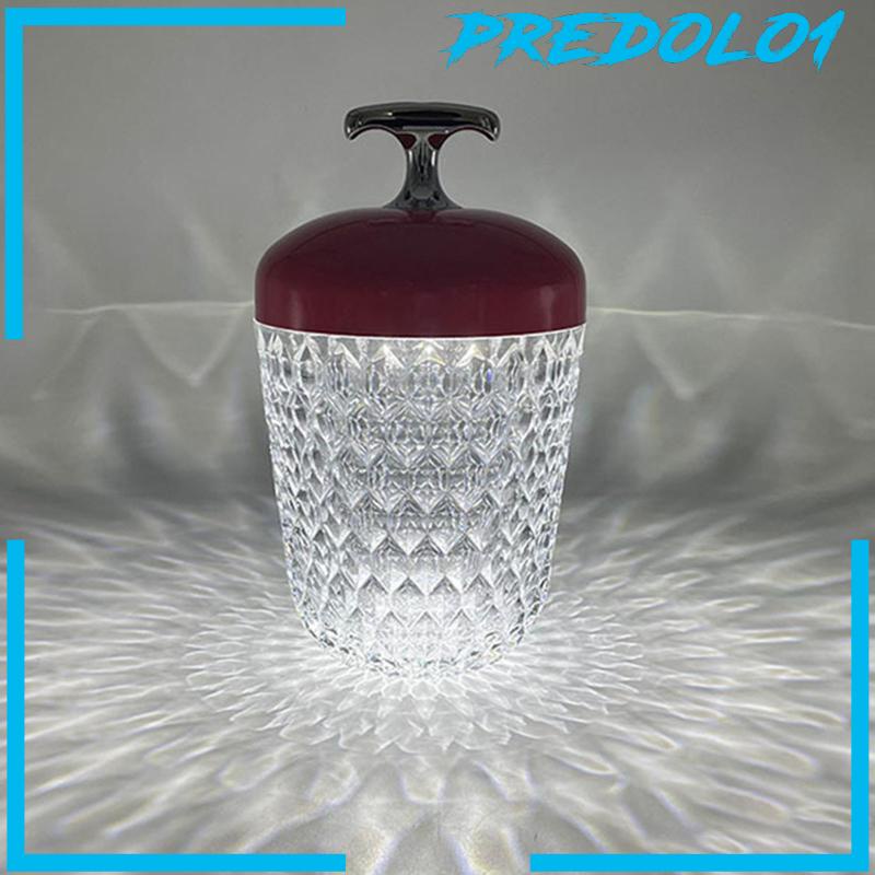 [PREDOLO1] Portable Crystal Desk Lamp Dimming Decoration Charging for Bar NightStand