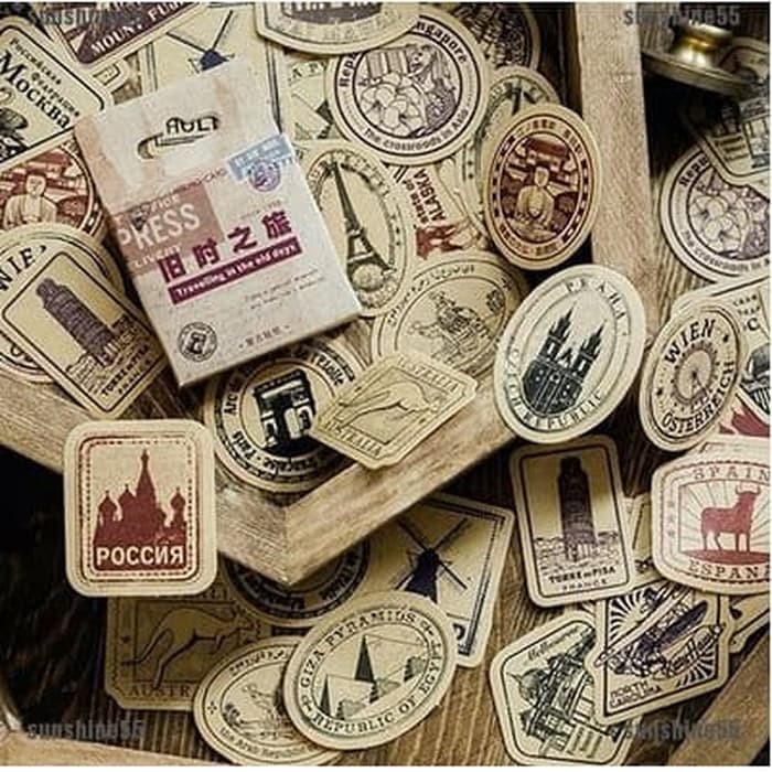 Label Sticker - Historical Building (46pcs)