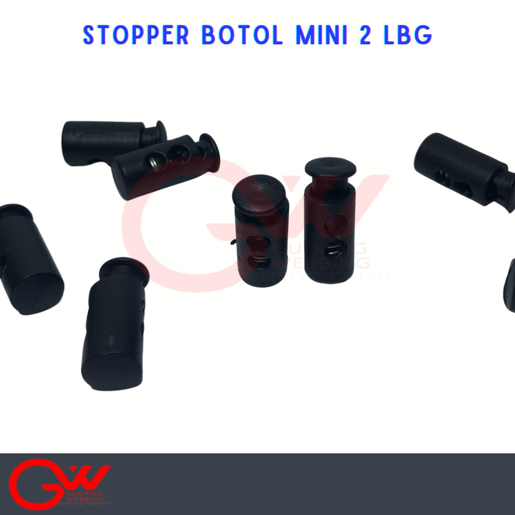 Stopper Tali Kur / Stopper BOTOL MINI 2 LUBANG Acetal (100pcs)