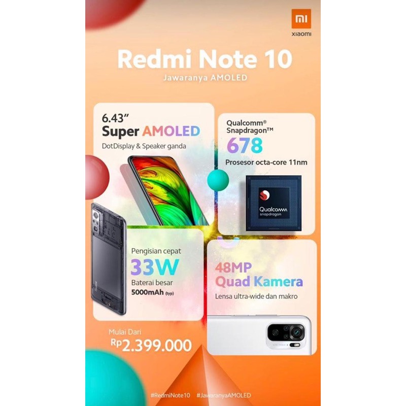 Redmi Note 10 4GB+64GB 4GB+128GB 8GB+128GB Garansi Resmi 15 Bulan-4