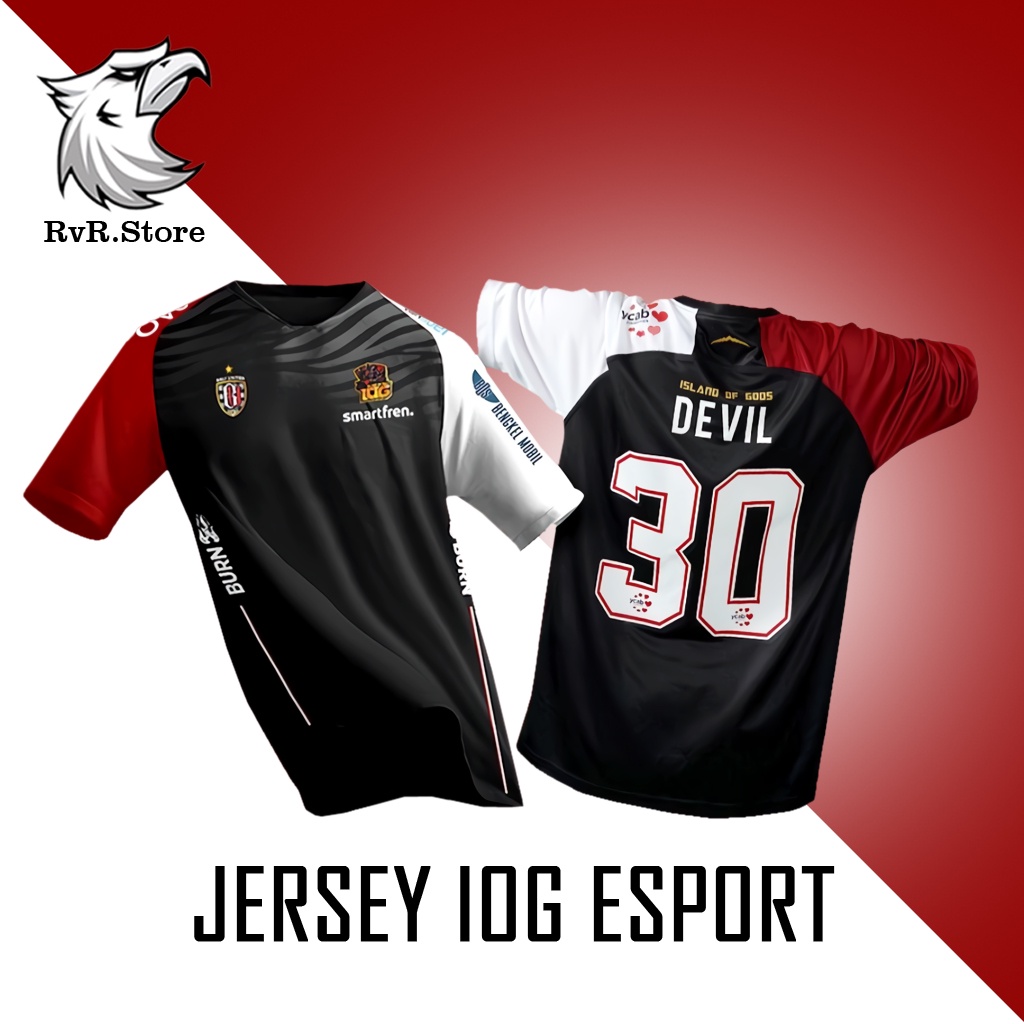 JERSEY BAJU KAOS GAMING IOG ESPORT 2021 GAME MOBILE LEGENDS ML AOV PUBG FREEFIRE FF (FREE NICKNAME)