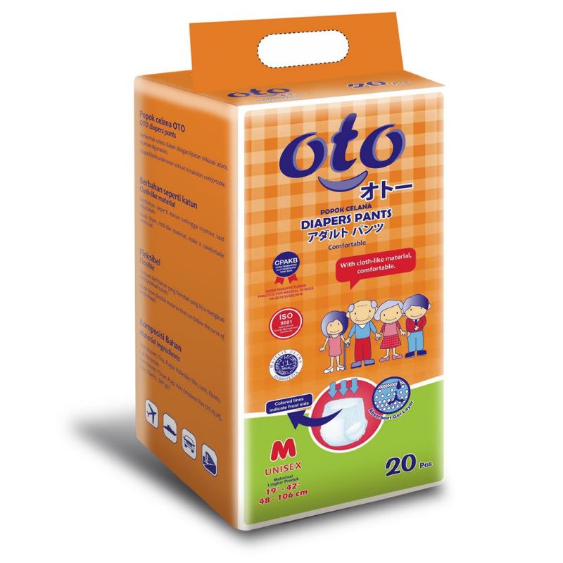 Original PAMPERS OTO ADULT PANTS M20/L16/XL12 POPOK CELANA DEWASA MURAH. Exp Baru