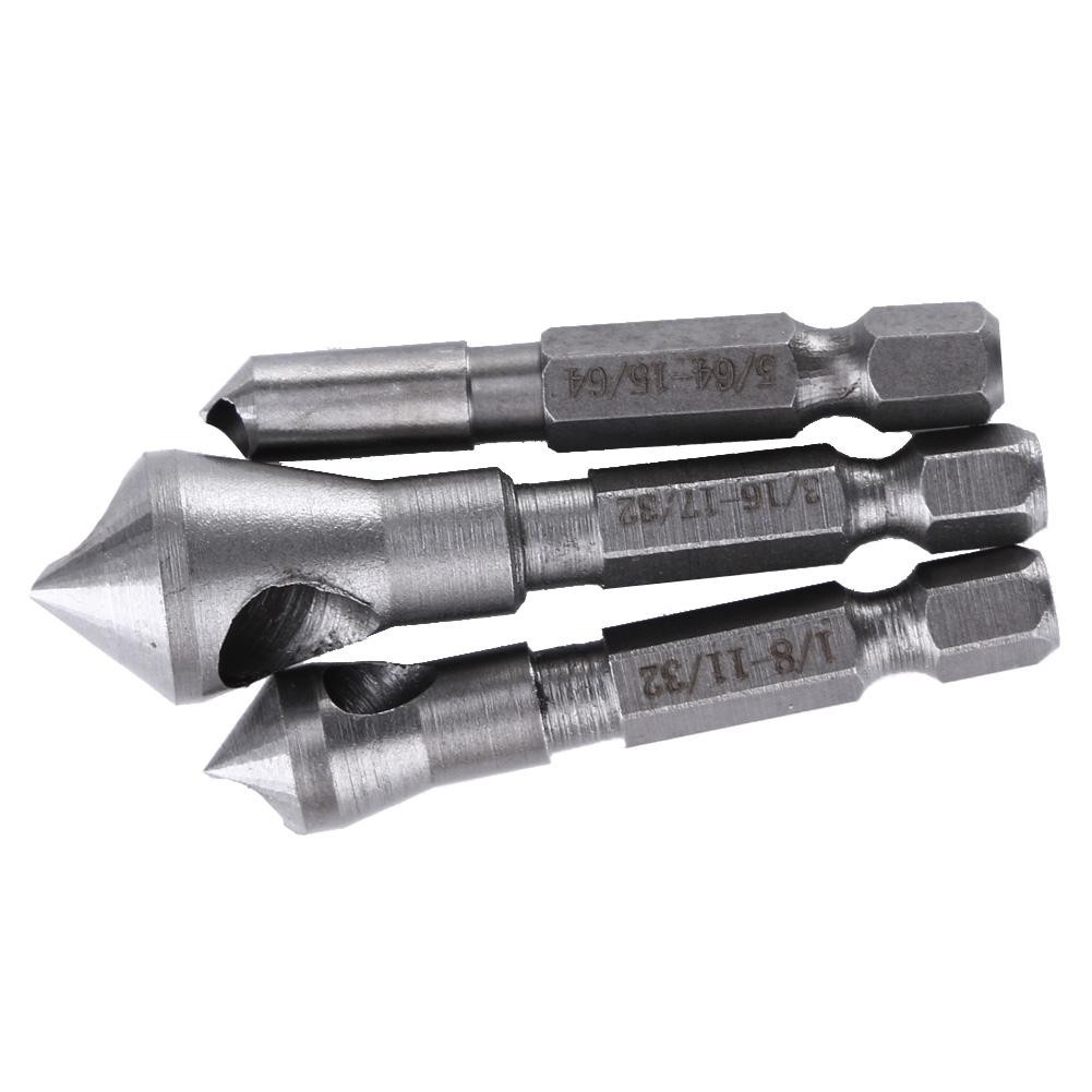 3Pcs Mata Bor HSS Countersink &amp; Deburring Drill Bit astarit.id Deburring Drill Bit astarit.id