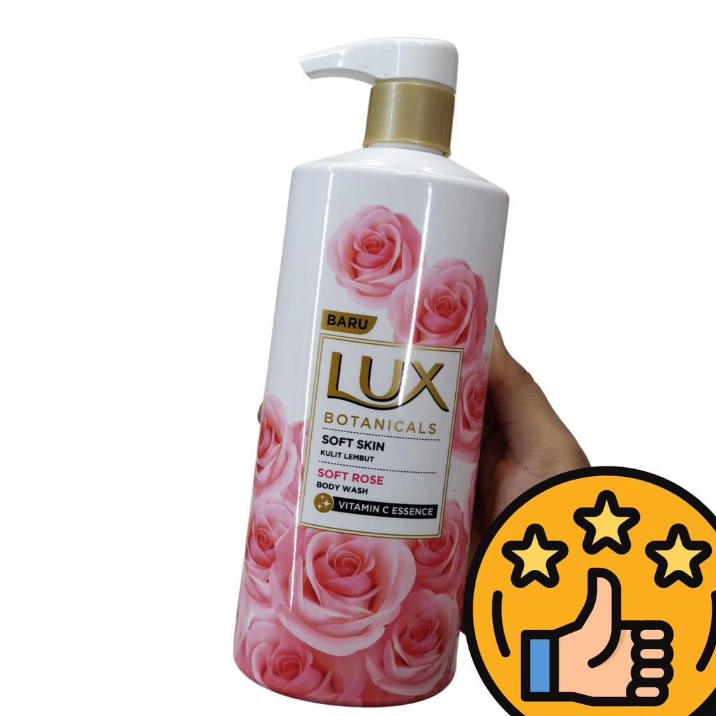 Sabun Cair Lux Botanical Botol Pump 580ml Soft Rose Body Wash