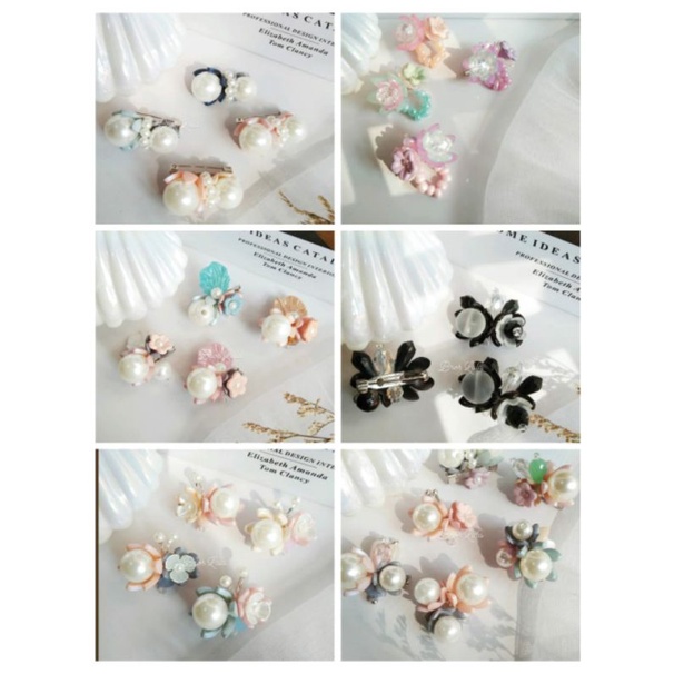 Lala Blooming Brooch Series Bros bunga pastel banyak model