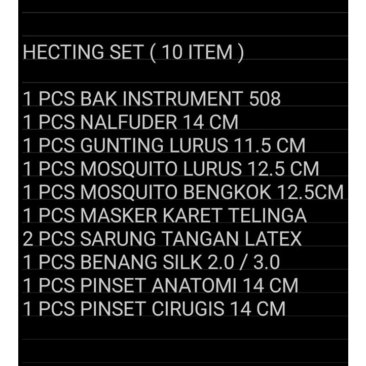 Hecting Set Lengkap Alat Jahit Set Heacting Set Hekting