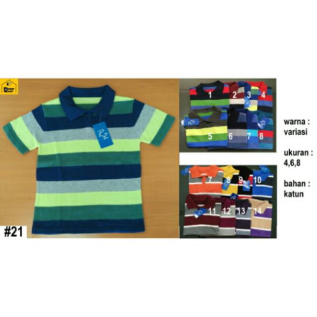 Kaos kerah rajut anak