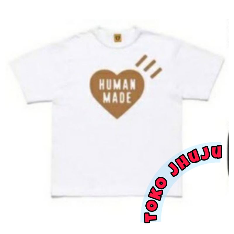 Baju Kaos BTS J-Hope style Human Made Love sablon Coklat