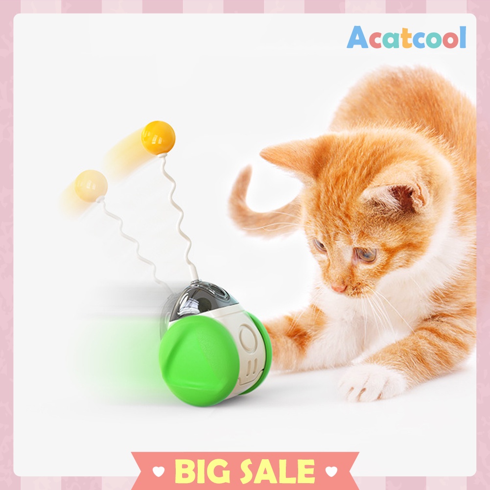 Funny Cat Toy Tumbler Swing Kitten Interactive Balance Cat Sound Ball Toys