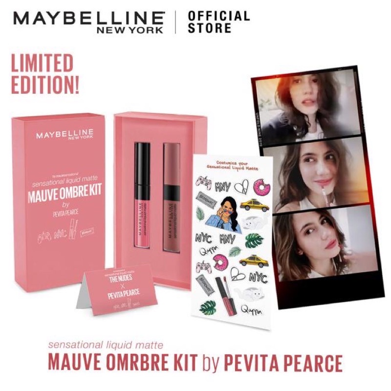 Maybelline Sensational Liquid Matte Ombre Kit by Pevita Pearce - Mauve