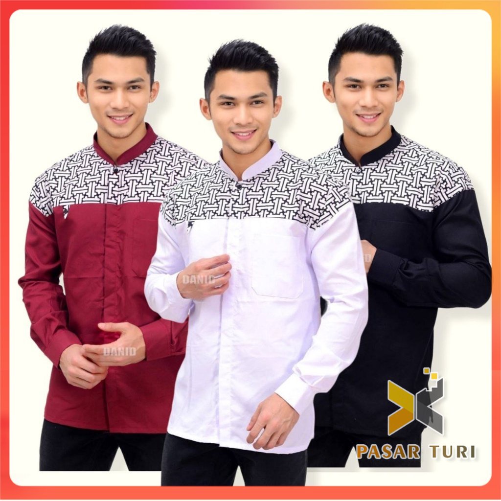 BAJU KOKO PRIA MODERN KEKINIAN BEST SELLER BAJU KOKO DEWASA BUSANA MUSLIM PRIA MASA KINI