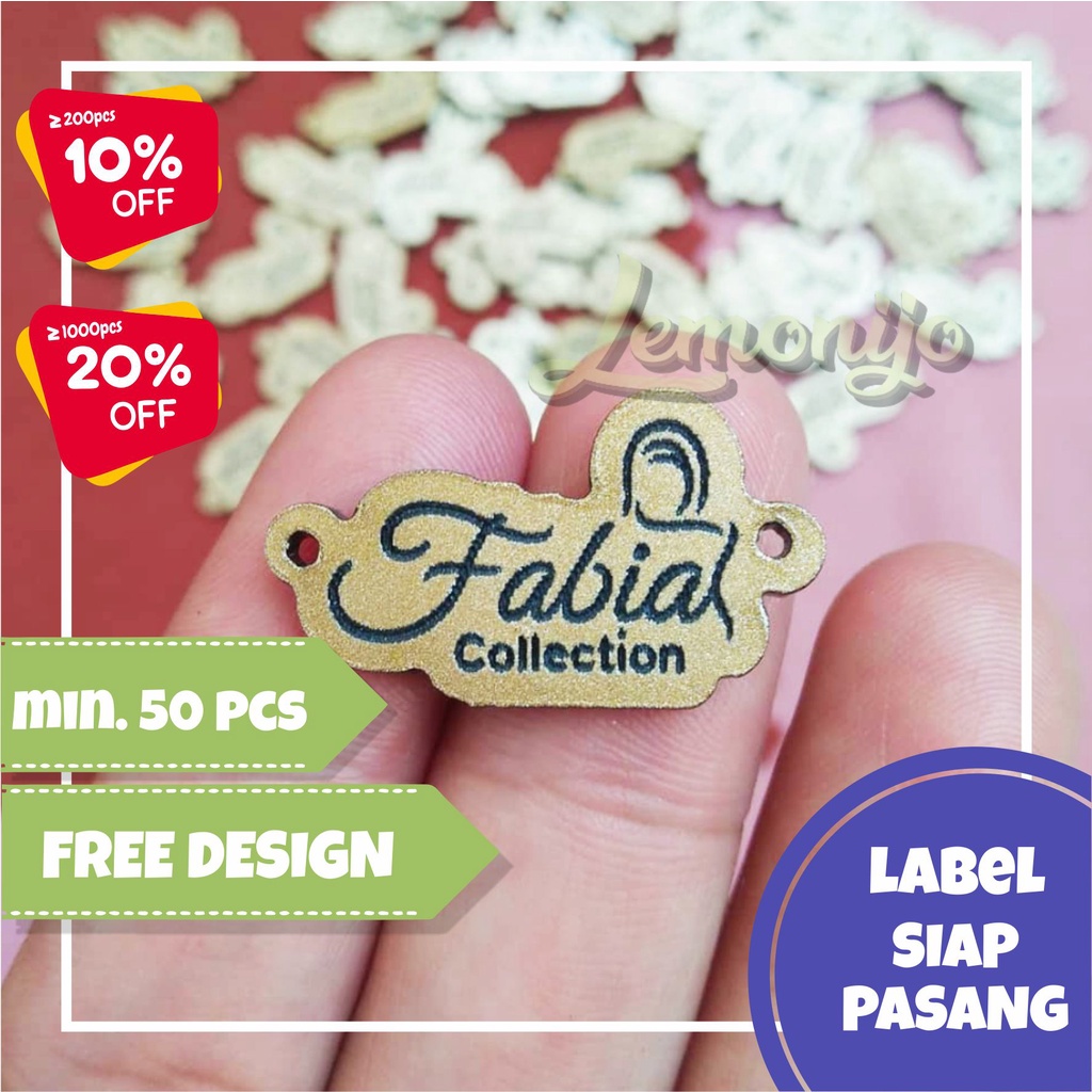 

Label Hijab Akrilik Gravir Hitam