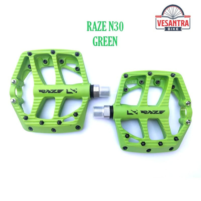 Raze N30 Nylon Fiber Pedal Sepeda Bearing Green