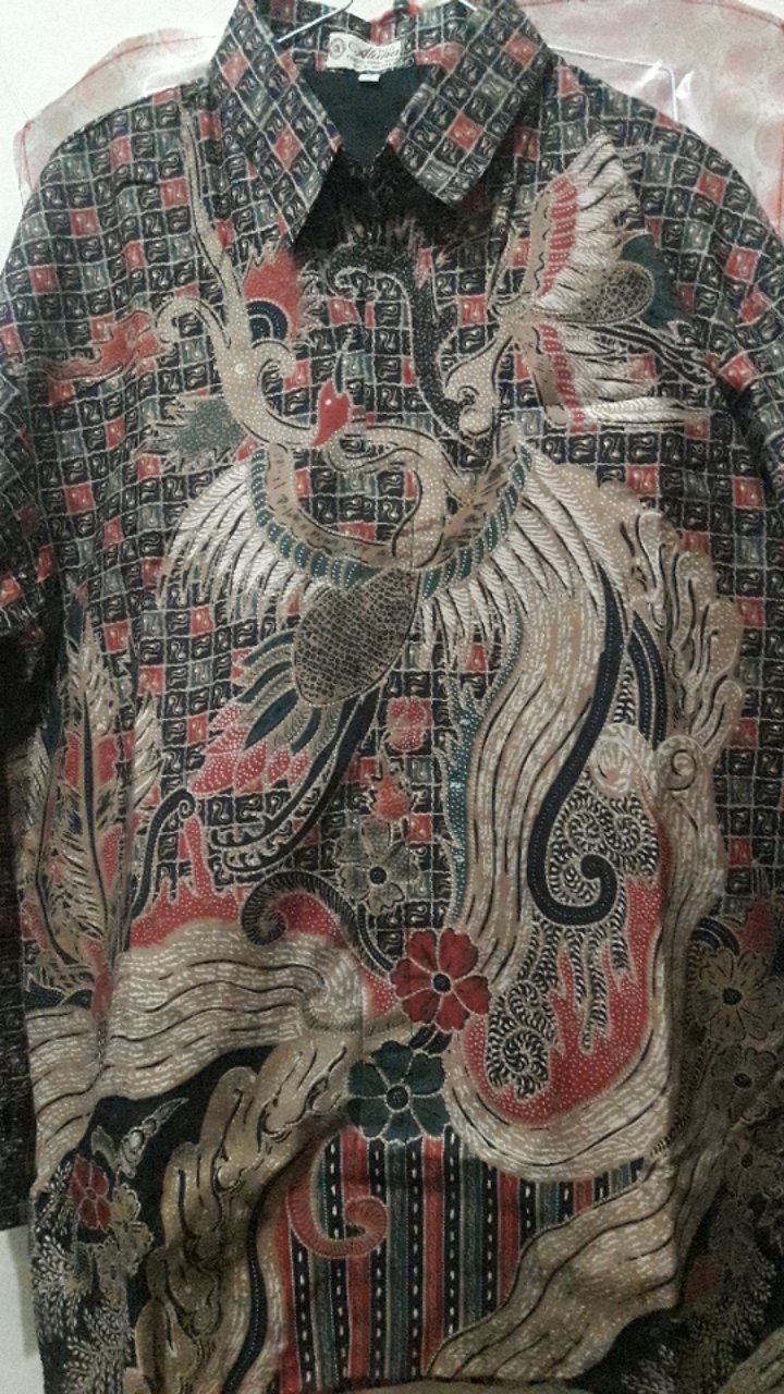 Kemeja Batik Pria Lengan Panjang Motif Modern Baju Kondangan Keren Premium Bahan Katun Adem Abm 016