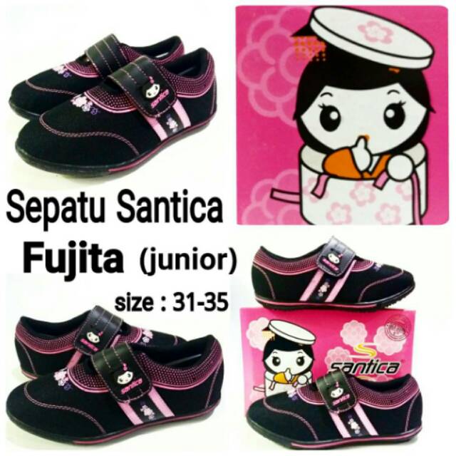 Sepatu sekolah anak wanita fujita junior slip on tanggung