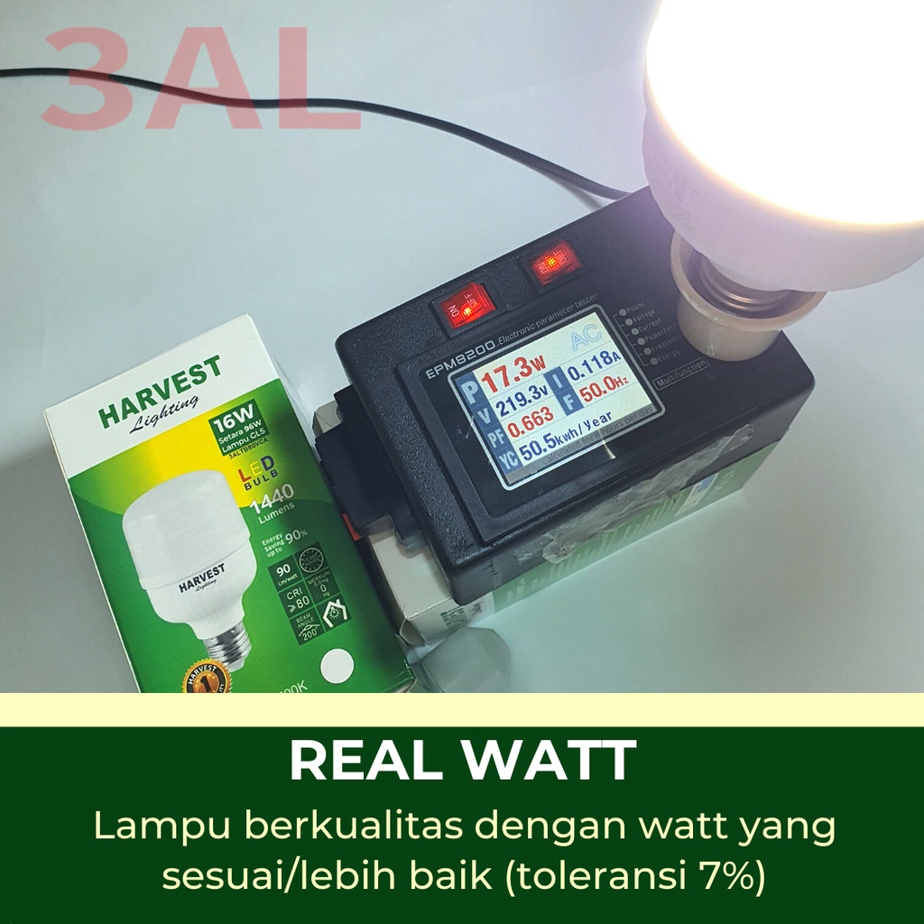 16W - Paket Isi 9 - HARVEST LIGHTING Lampu Kapsul LED T-Bulb 16 watt Lampu Hemat Energi Original Bersertifikat SNI dan Bergaransi