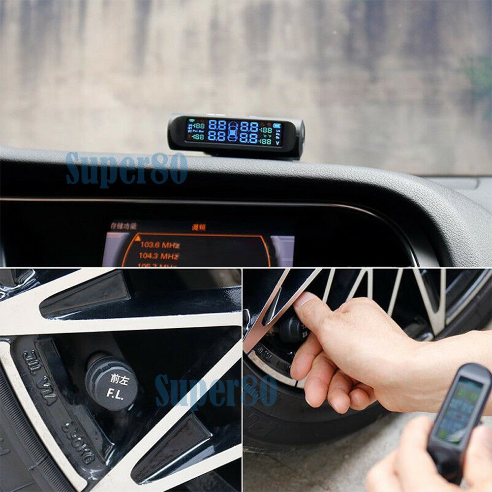 Monitor Tekanan Angin Udara Ban Mobil Digital Wireless Tire Pressure System TPMS