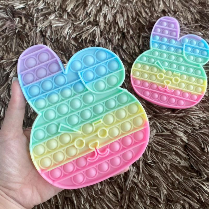 POP IT PASTEL RAINBOW COOKY / popits bubble mainan murah fidget 2
