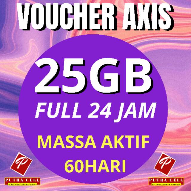 VOUCHER AXIS 25GB FULL 24JAM MASSA AKTIF 60HARI
