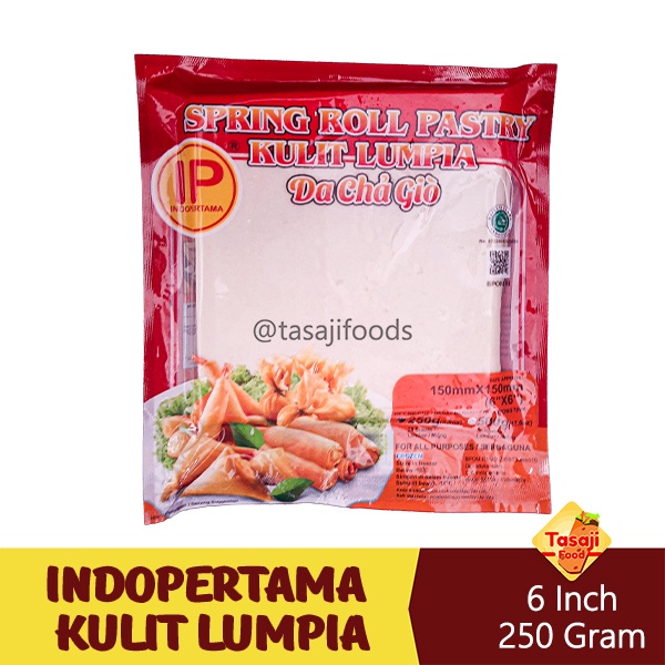 

Indopertama Kulit Lumpia IP 6 Inch 250 Gram 28 lembar Beku Frozen