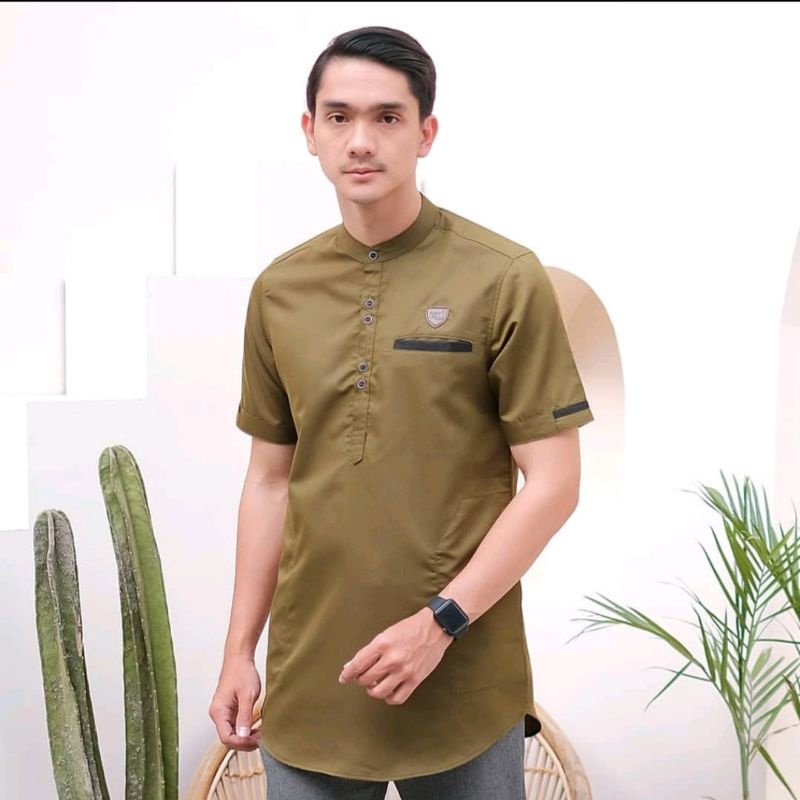 [HANYA DISHOPEE] Baju Koko Muslim//Koko Kurta Lengan Pendek Remaja Dewasa//Bahan Toyobo-KOKO-ARMY