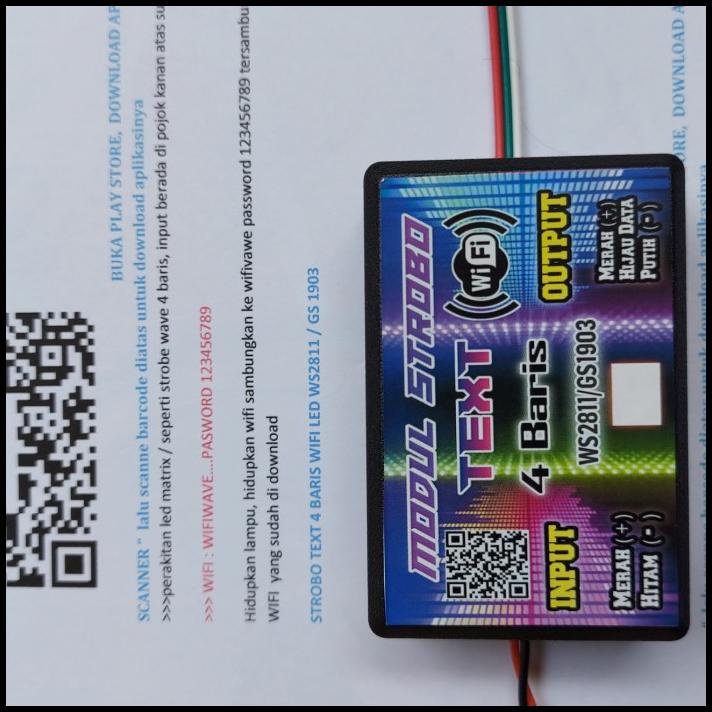 Modul Strobo Text Wifi 4 Baris