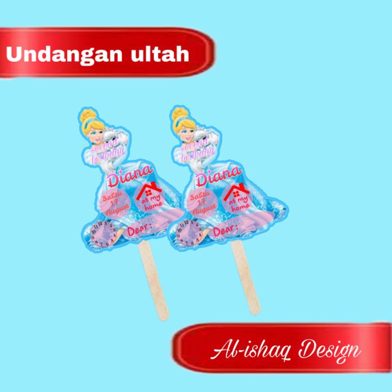 Undangan ulang tahun unik / undangan Cinderella / undangan lucu / undangan anak perepmpuan