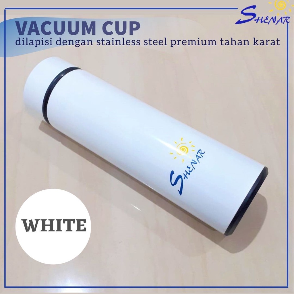 SHENAR TERMOS BOTOL AIR MINUM STAINLESS STEEL THERMOS LED BOTOL POLOS 500ML KEDAP UDARA VACUUM CUP TEMPARATUR