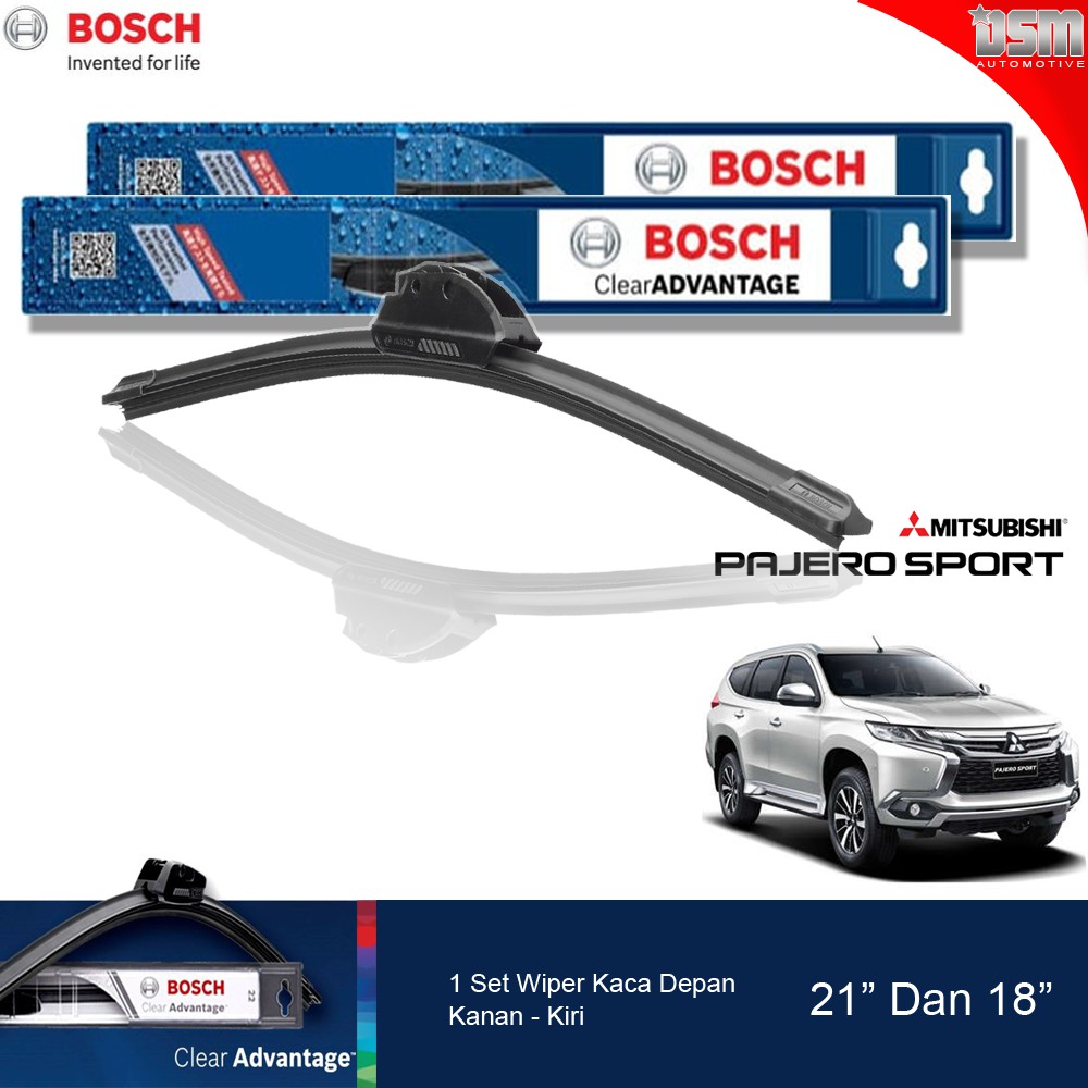 Bosch Clear Advantage Frameless / Wiper Frameless Mitsubishi Pajero 21&quot; dan 18&quot; / Wiper Pajero