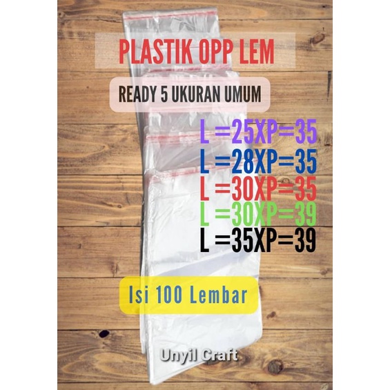Plastik OPP Lem Rekat Bening Murah untuk Baju, Kaos, Jaket dll