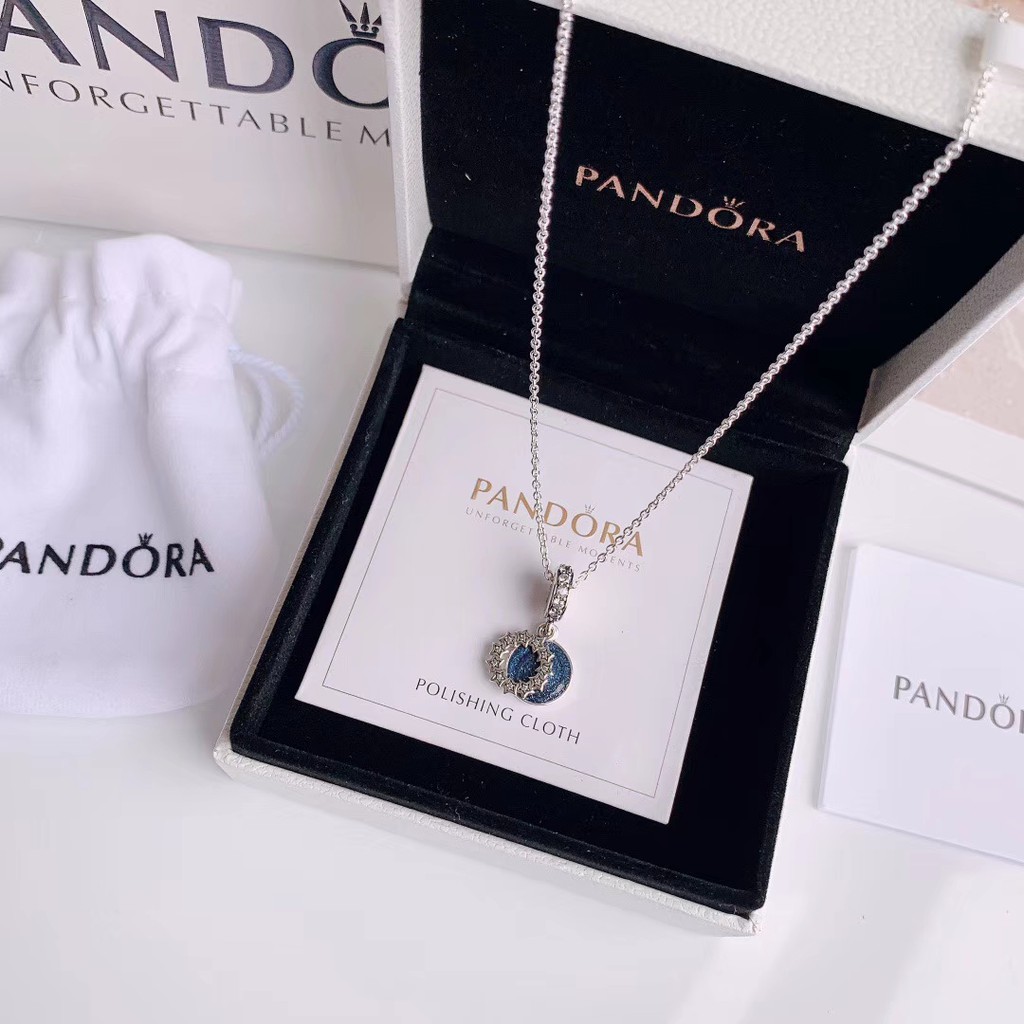 Kalung Pandora Shalin 100 Original Classic Cable Chain Necklace Inspirational Stars Dangle Charm Shopee Indonesia