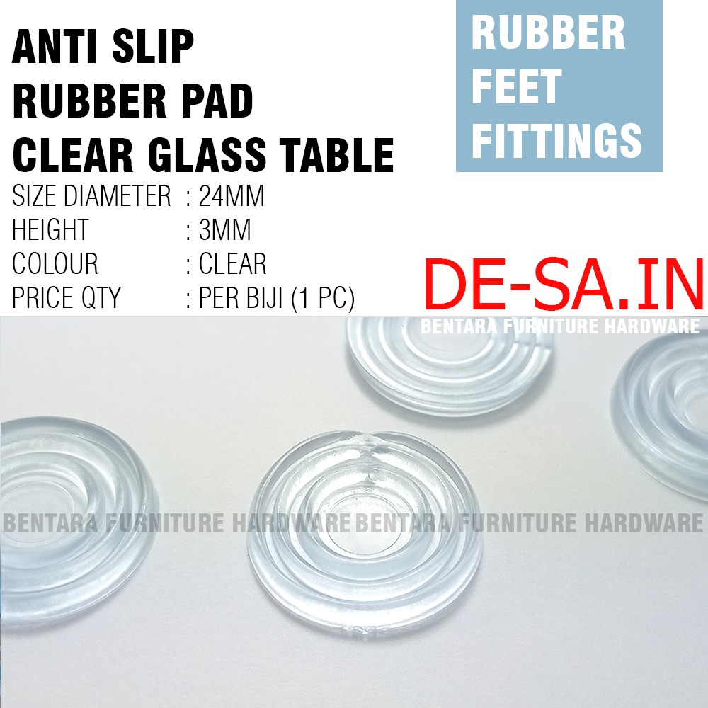 24MM Karet Meja Kaca Anti Slip Skid - Rubber Top Glass Table