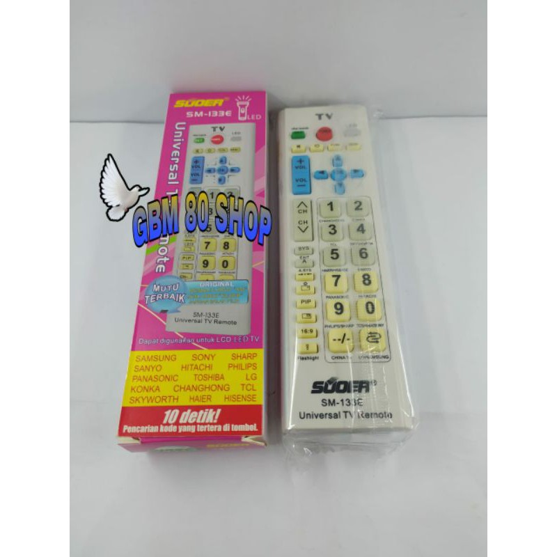 Remot TV LED-LCD Universal/Remot control multifungsi SM-133E SUOER