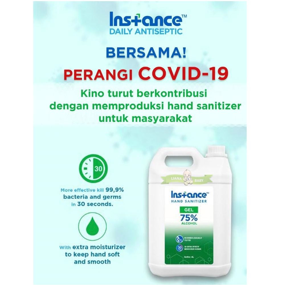 PERA318 HAND SANITIZER INSTANCE HAND SANITIZER ALCOHOL 75% ISI 4 LITER