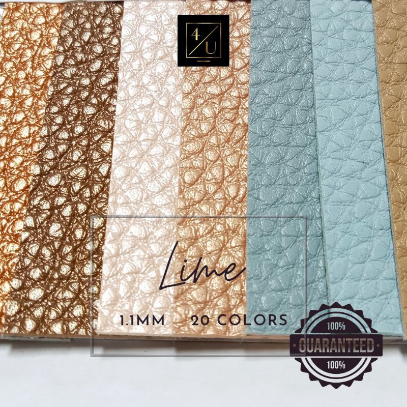 MURAH Kain Kulit Sintetis Meteran Bergaransi PVC - Lime 1x1.37m Bahan Tas Oscar